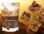 Dark Chocolate Chip granola bites and packaging