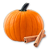 Pumpkin Cake Roll icon - pumpkin with cinnamon sticks